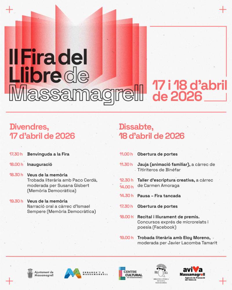 Cartel anunciador de la II Fira del Llibre de Massamagrell./EPDA