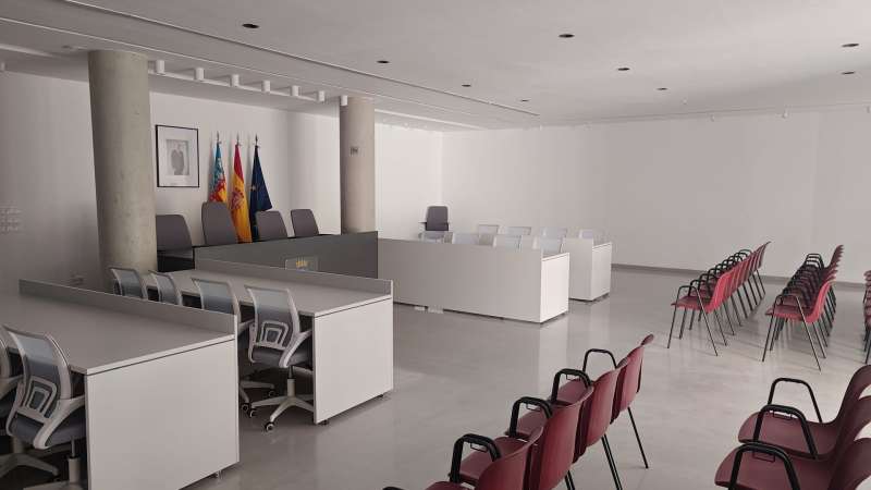 Així ha quedat el nou saló de plens de Sedaví./EPDA