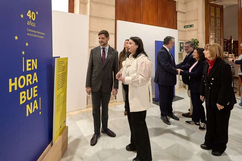 Inauguració a Gandia de l"exposició commemorativa del 40 aniversari del Tractat d"Adhesió d"Espanya a la UE. / Natxo Francés