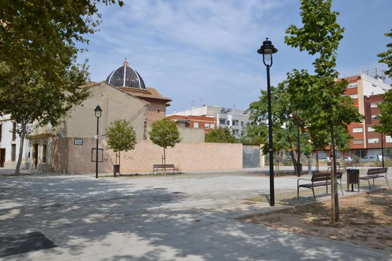 Plaça Ximena Díaz a la Pobla de Farnals./EPDA