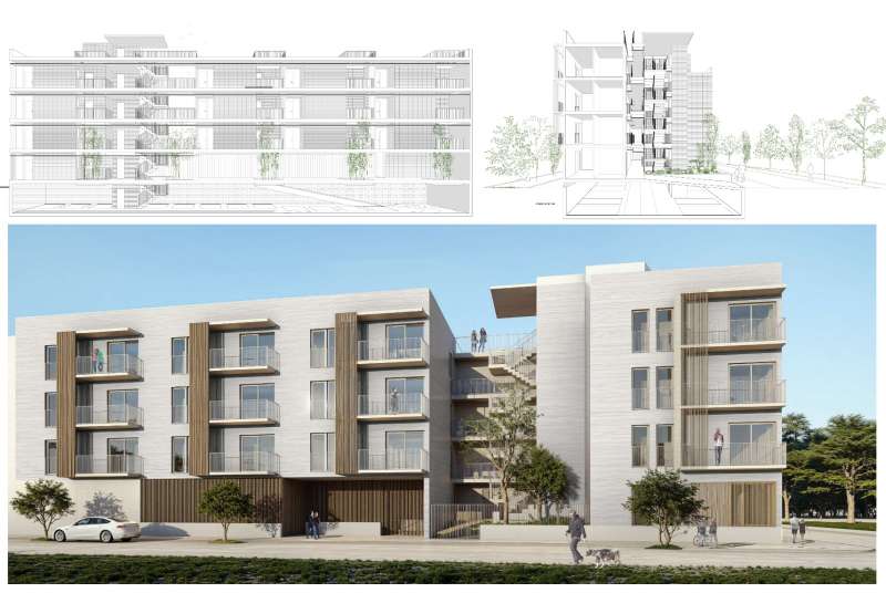 Plano del proyecto para la construcción de 30 viviendas. / EPDA