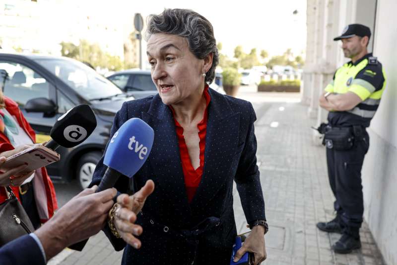 La presidenta de la Autoridad Portuaria de Valencia (APV), Mar Chao, en una imagen de este miércoles. EFE/Ana Escobar
