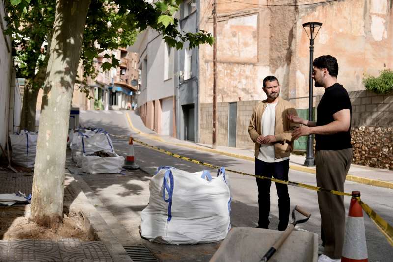 Obras en la calle La Bassa de l"Alcora. / EPDA