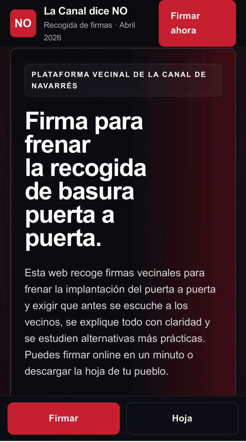 Plataforma vecinal que recoge firmas vecinales para frenar la implantación del puerta a puerta./ EPDA