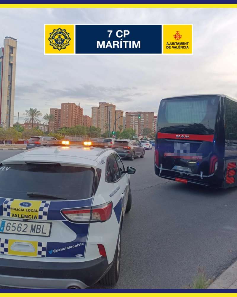 Imagen compartida por la Policía Local. EFE/Ayuntamiento València
