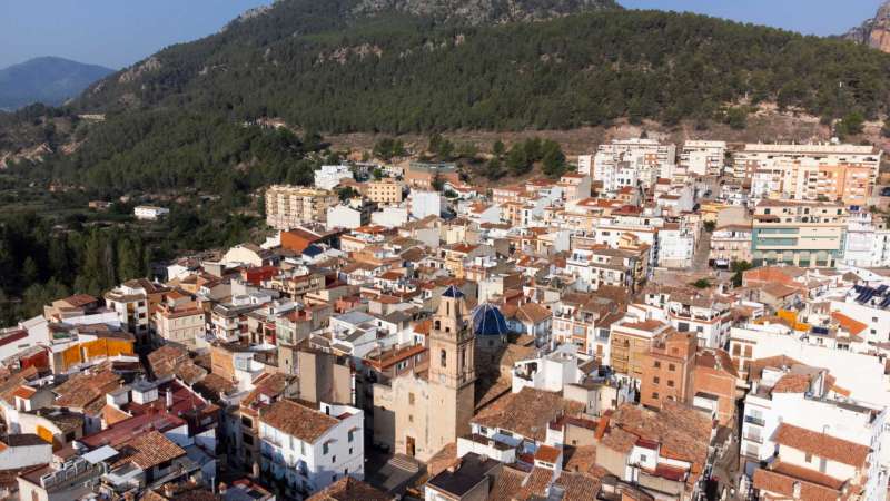 Vista aérea de Montanejos. EPDA