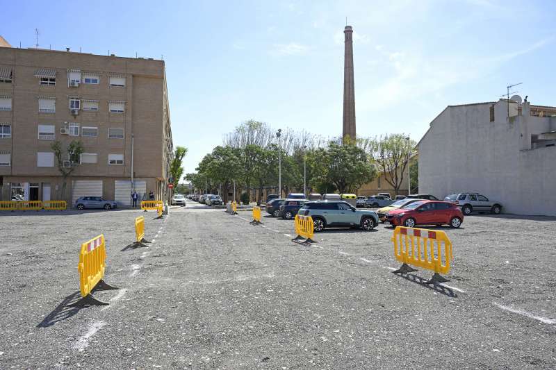 El nou aparcament al carrer Mestre Serrano./EPDA