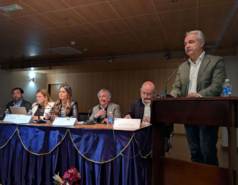 Ricardo Gabaldón durante la reunión de comisión mixta entre Generalitat y Gobierno. / EPDA