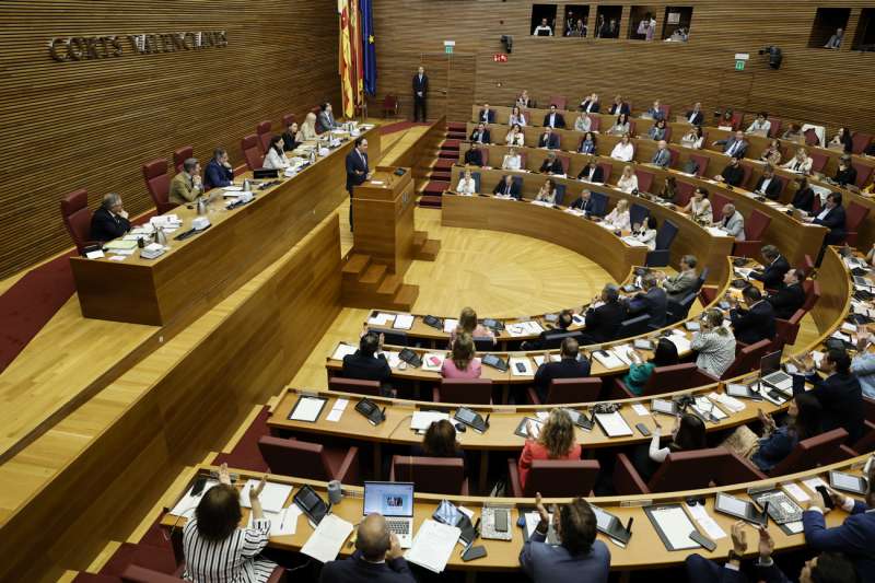 Pleno de Les Corts Valencianes. EFE/Biel Aliño
