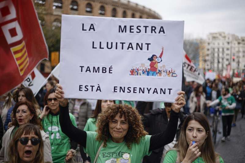 Jornada de huelga general en el sistema educativo público, en una edición anterior. EFE/Biel Aliño
