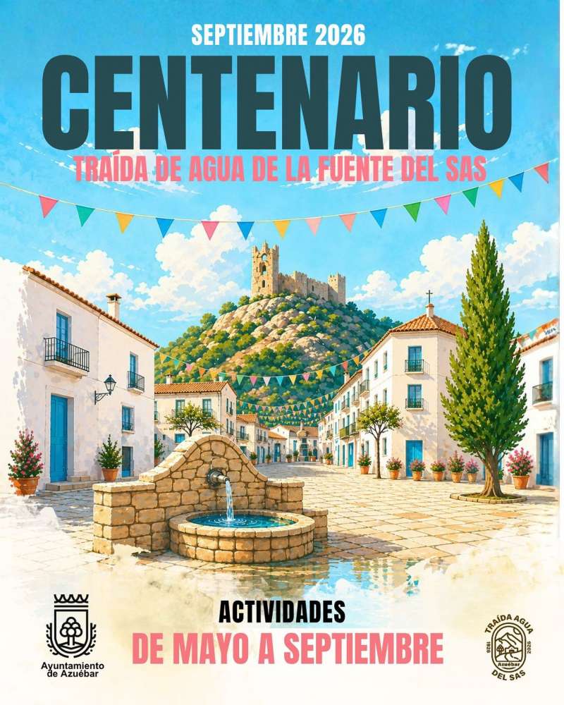 Cartel del centenario de la traída del agua. EPDA