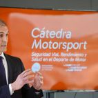 Luis Cervera en la presentación Cátedra Motorsport VIU CIrcuit Ricardo Tormo.
