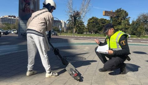 Control de VMP de la Policía Local de Valencia.