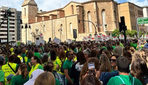 Imagen de la manifestación de este lunes, día 11 de mayo, en Valencia