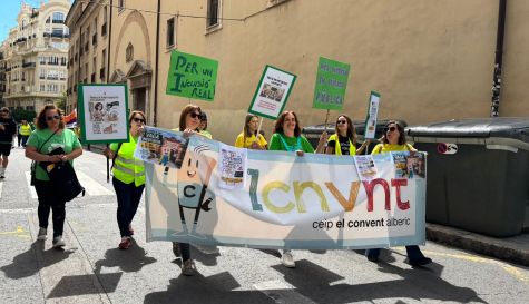 Manifestación por la  huelga educativa del 11 de mayo en Valencia