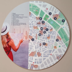 El mapa del recorrido de la ruta del Santo Cáliz de Valencia.