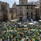 Una manifestación anterior de la Plataforma per l'Ensenyament Públic. / EFE-Biel Aliño