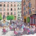 Ilustración de Ada Sinache de la Plaza del negrito.