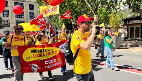 Manifestación por la huelga educativa en Valencia.
