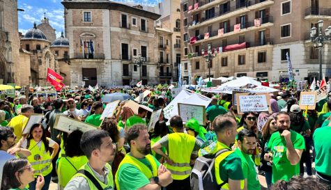 Manifestación por la huelga educativa en Valencia.