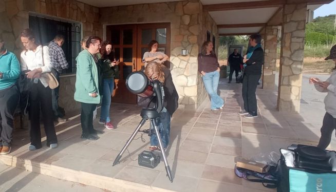 Simulacro del eclipse solar celebrado en abril en la sede de la Mancomunidad Alto Turia en Tuéjar. Simulacro del eclipse solar celebrado en abril en la sede de la Mancomunidad Alto Turia en Tuéjar.