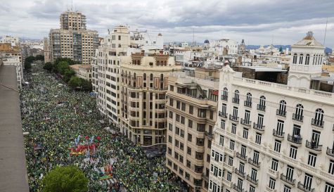 Manifestación del profesorado valenciano en Valencia el pasado 15 de mayo.
