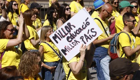 Momento de una manifestación de los docentes.