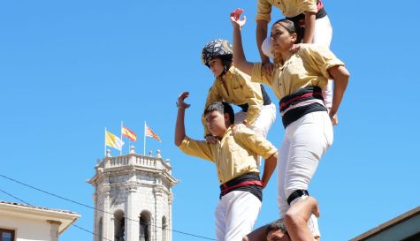 Exhibiciones de castells de los Bordegassos de Vilanova i la Geltrú