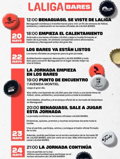 Programación de LALIGA BARES en Benaguasil. Programación de LALIGA BARES en Benaguasil.