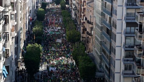 Manifestación celebrada este sábado en Valencia. Manifestación celebrada este sábado en Valencia.