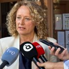 Amparo Folgado, antes de declarar como testigo ante la jueza de Catarroja.