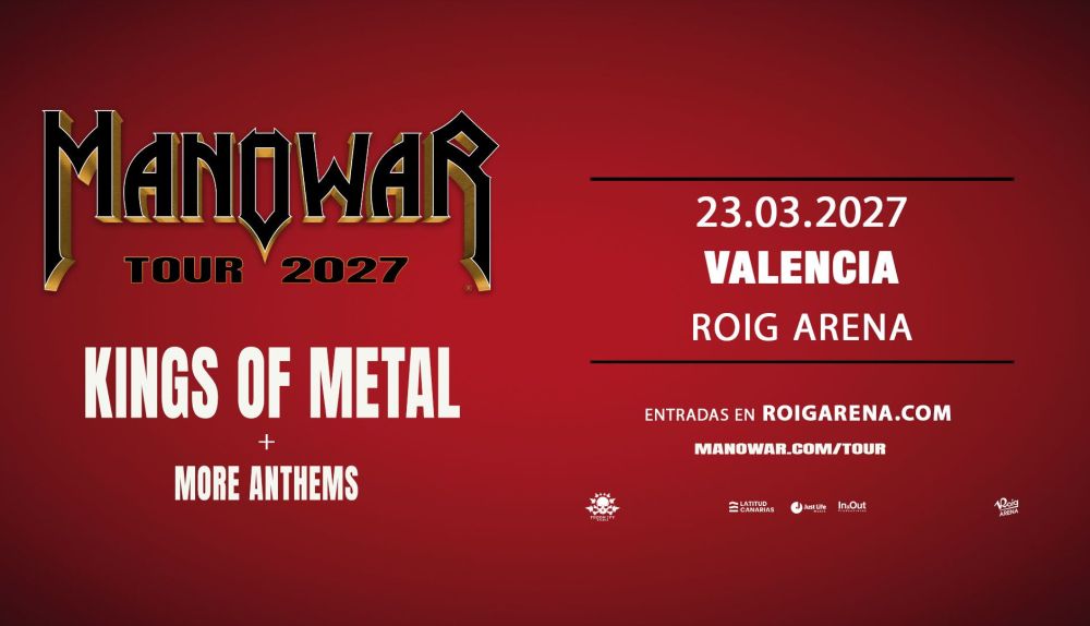 Cartel del Concierto de Manowar en el Roig Arena.