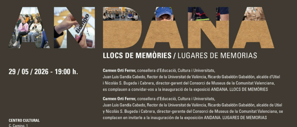 Cartel informativo sobre la exposición itinerante "Andana". Cartel informativo sobre la exposición itinerante "Andana".