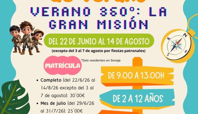 Cartel Esuela de verano Soneja Cartel Esuela de verano Soneja