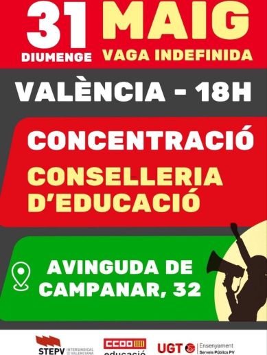 Cartel de la concentración convocada para este domingo.
