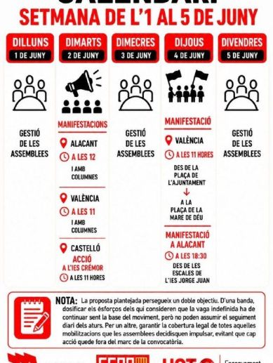 Calendario compartido por STEPV, CCOO y UGT. Calendario compartido por STEPV, CCOO y UGT.