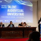 Representants del sector audiovisual i universitari durant una de les edicions del Talent Audiovisual Universitari. / À Punt Representants del sector audiovisual i universitari durant una de les edicions del Talent Audiovisual Universitari. / À Punt