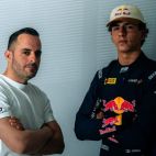 El piloto saguntino Marco con el joven Ernesto Rivera. El piloto saguntino Marco con el joven Ernesto Rivera.
