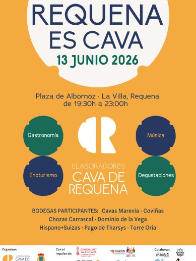 Cartel anunciador de 'Requena es cava'