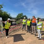 La Generalitat continúa avanzando en las obras de emergencia para remodelar el paso inferior de la carretera CV-195 bajo la línea ferroviaria Sagunto-Teruel.