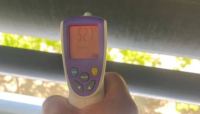 Temperaturas en una ventana de un aula