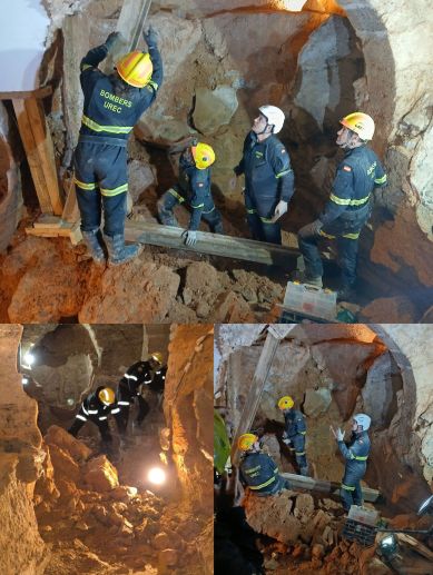 Recuperación de las bodegas subterráneas por la Unidad de Rescate de Emergencias y Catástrofes Recuperación de las bodegas subterráneas por la Unidad de Rescate de Emergencias y Catástrofes
