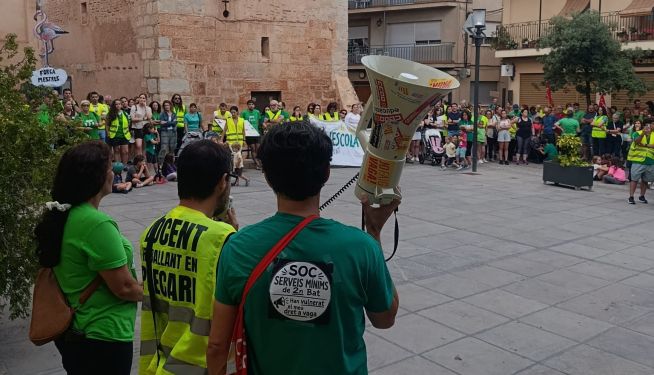 La concentración, en la Torre de Benavites.