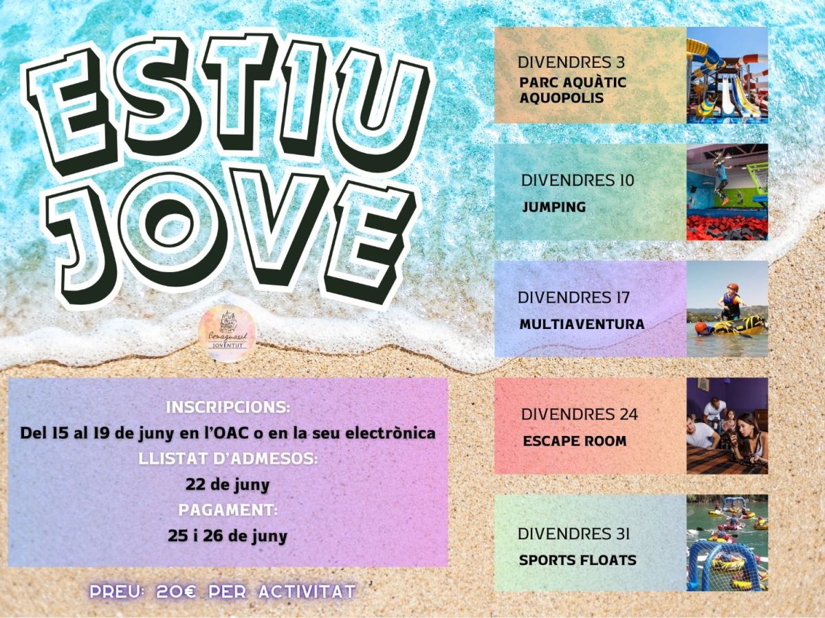 Programación de l'Estiu Jove de Benaguasil 2026. Programación de l'Estiu Jove de Benaguasil 2026.
