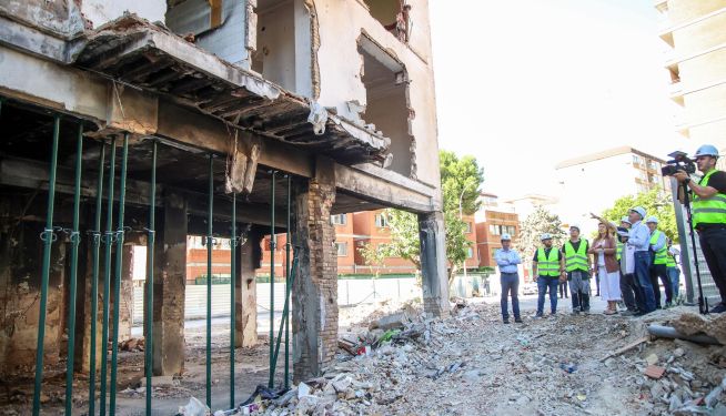 El inerior del edificio, ahora destruido. El inerior del edificio, ahora destruido.