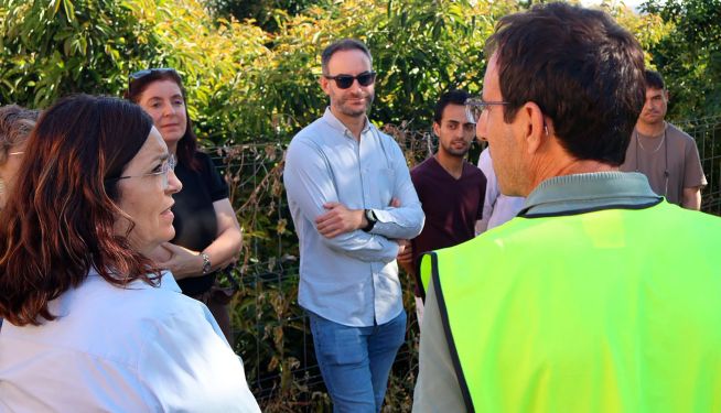 Representantes municipales y técnicos durante la recepción de las obras este miércoles. Representantes municipales y técnicos durante la recepción de las obras este miércoles.