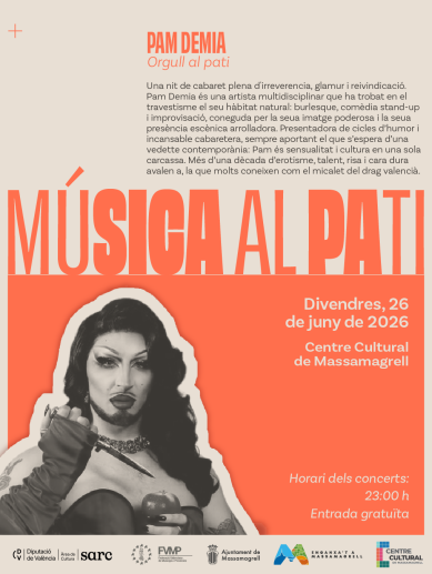 Cartell de l'activitat 'Música al pati'. Cartell de l'activitat 'Música al pati'.
