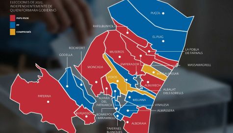 Mapa: partido ganador por municipios en las elecciones de 2023, independientemente de quien formara gobierno.