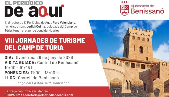 Invitación de las VII Jornadas de Turismo del Camp de Túria. Invitación de las VII Jornadas de Turismo del Camp de Túria.