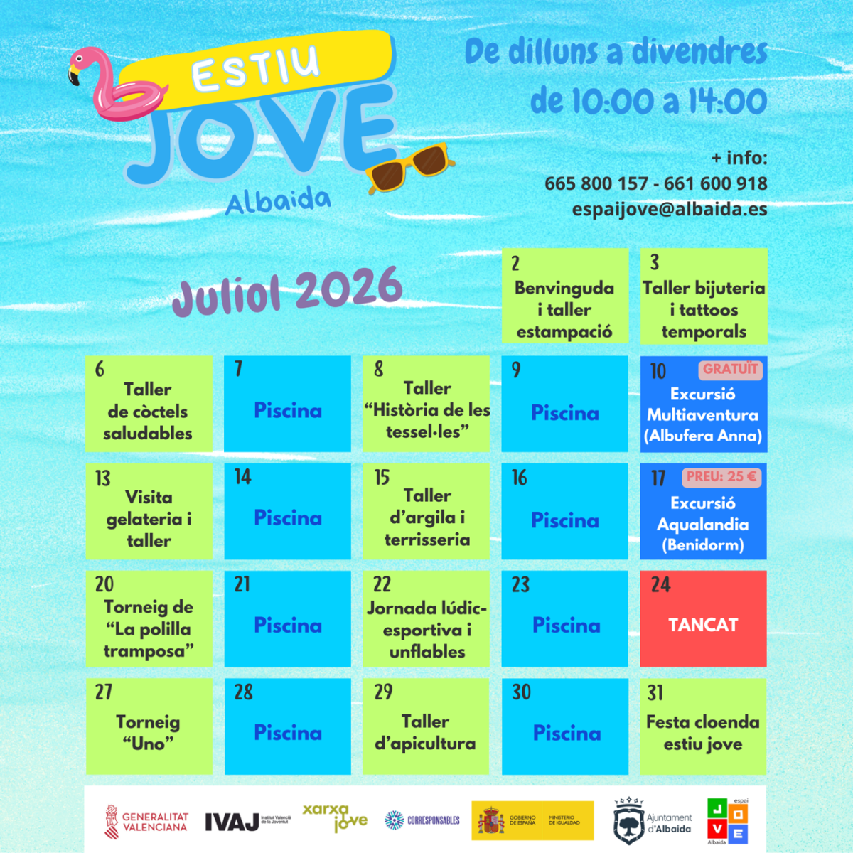 Programación de Estiu Jove 2026 Programación de Estiu Jove 2026